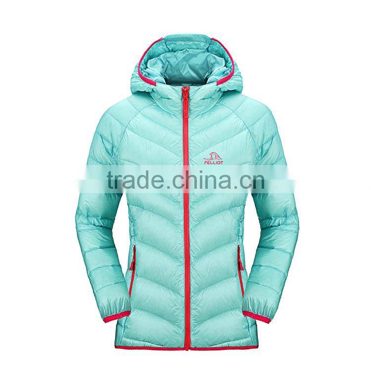2017 new waterproof womens down jacket compressible ,womens' ultralight jackets