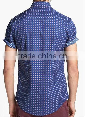 fashion printing cool cotton slim-fit shirts