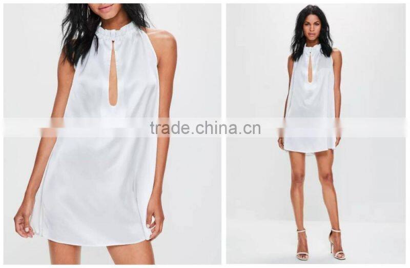Woman fashion summer evening dress latest sexy dress designs one piece cotton loose swing dress