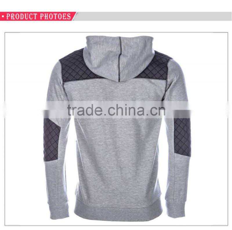 Contrasting stitching details hoody mens gym sweatshirt zipper hoodie