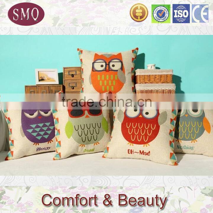 natural linen color customize linen cotton printed linen cushion cover