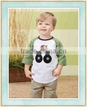 boy's design t-shirt truck applique cool boy t-shirt baby boys design cotton top kids o-neck t-shirt fall boutique kids clothes