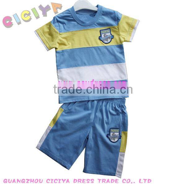 Kids summer pajamas custom cotton design pajamas set for boys