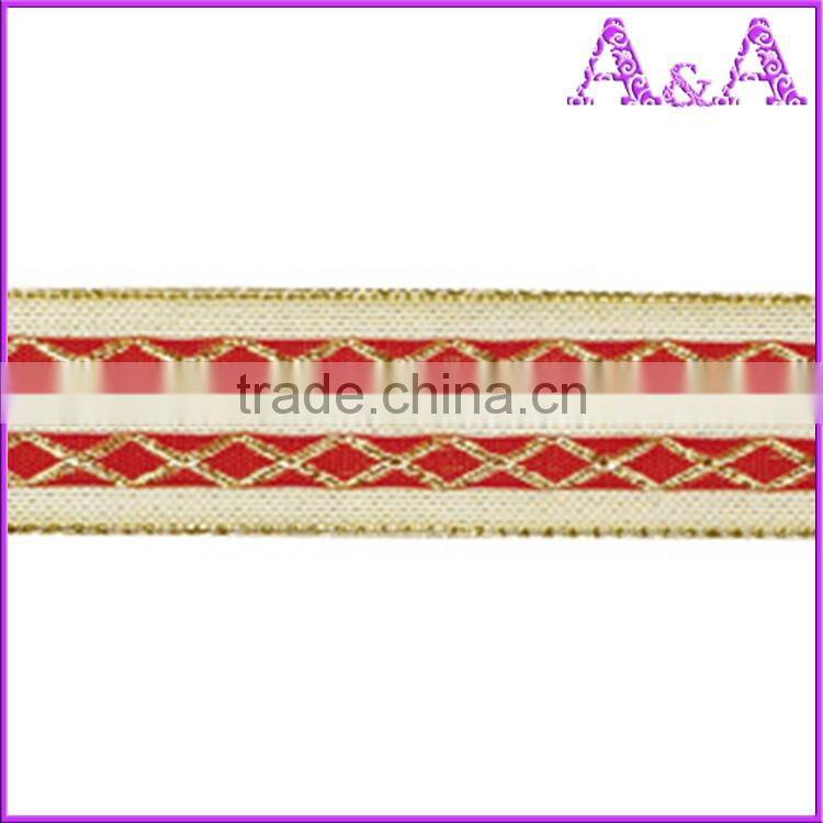 2016 Fashion Cheap fancy christmas ribbon plaid ribbon