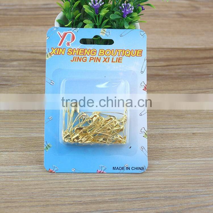 Fashion Card Packing Golden Silver Metal Material Push Pins Industrial Safety Pins