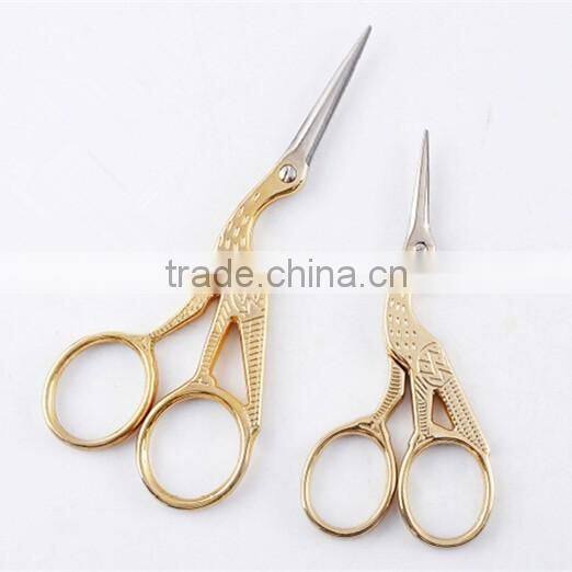 Vintage Golden Swan Embroidery Scissors Craft Sewing Bird Shape Scissors