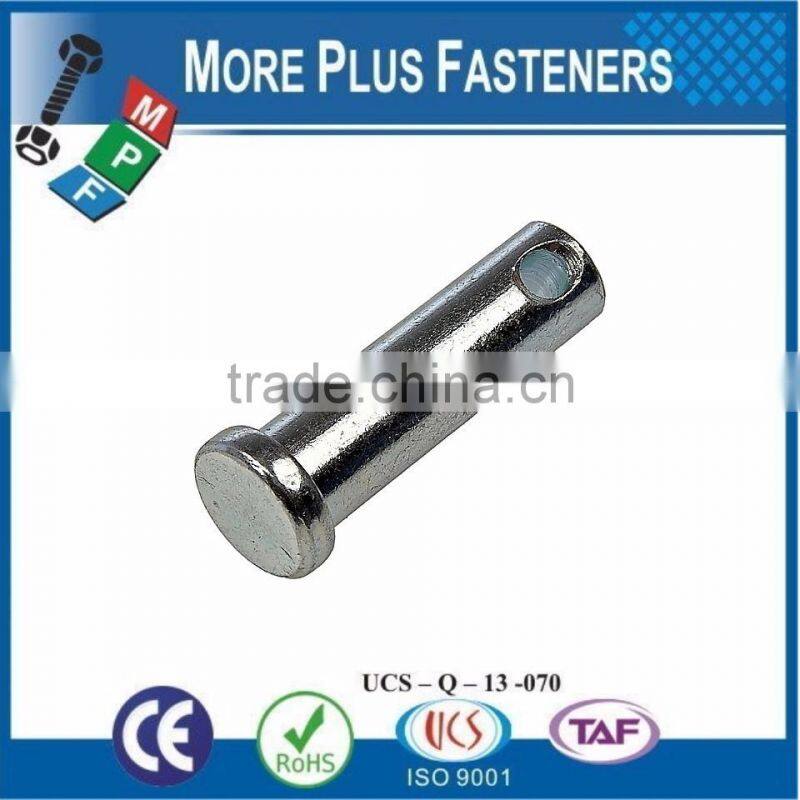 Made In Taiwan Steel Plain Finish Bright Zinc Plated Steel Stainless Steel Clevis Pin