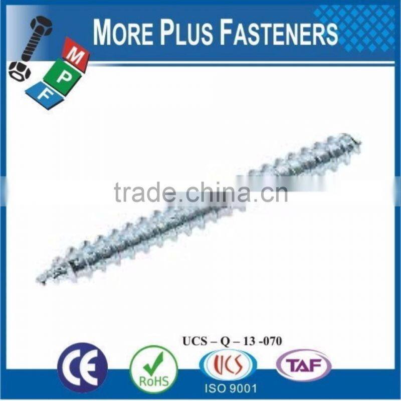 Made in Taiwan Metric Steel Zinc Steel Stainless Steel Wood to Wood Dowel Screw