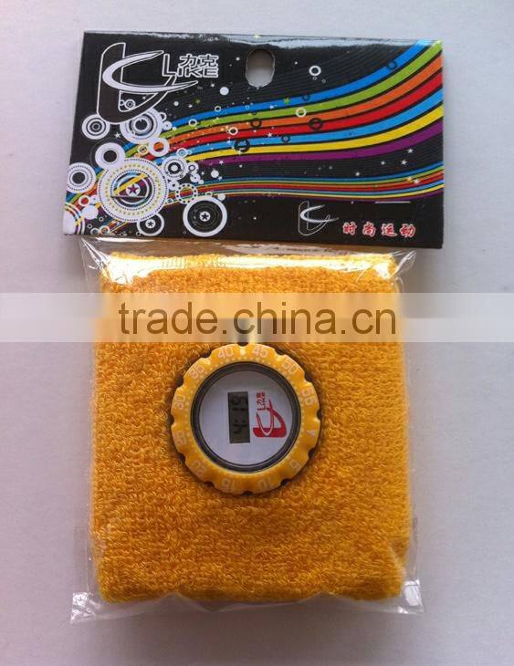 red solid number sweatband sports wristband