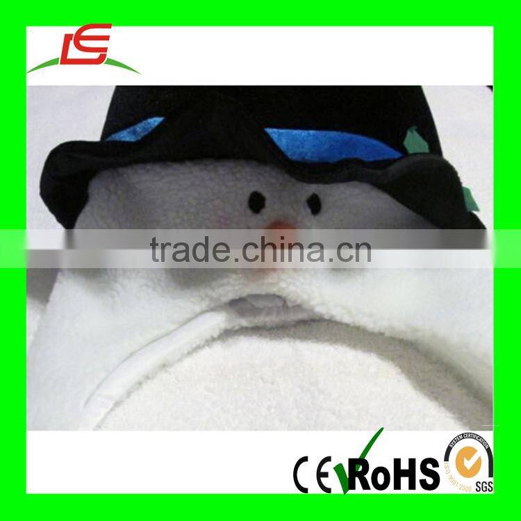 Heavy white plush snowman luxury christmas santa hat
