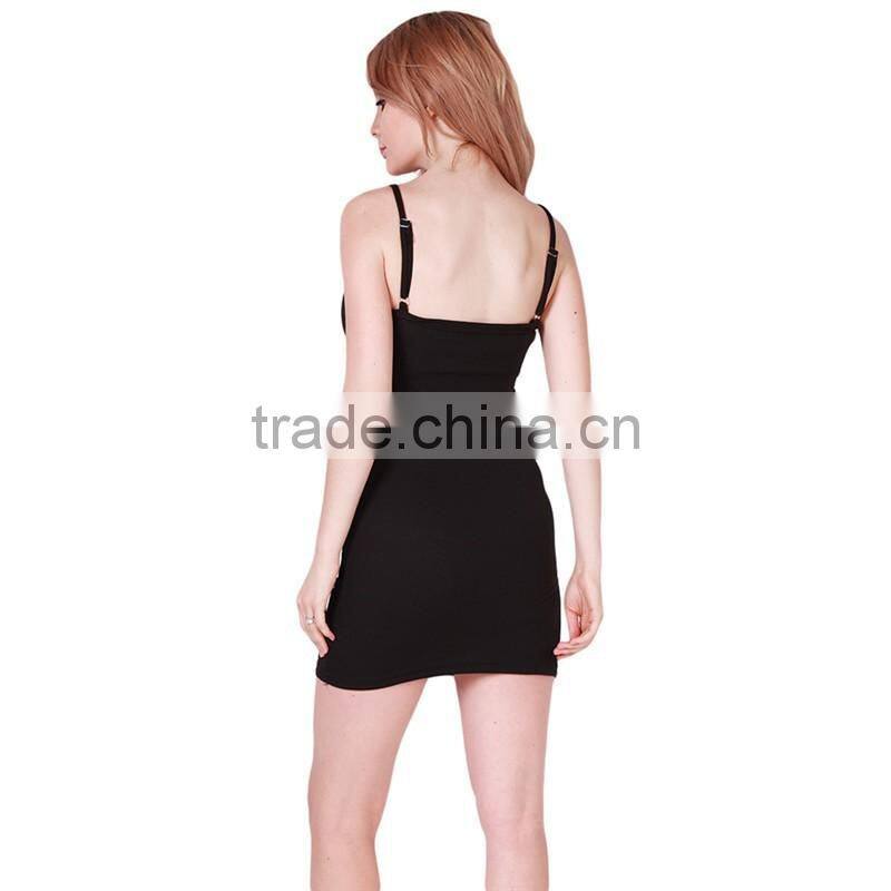 Fashion Women Sexy Backless Basic Dresses Sleeveless Slim Vestidos Vest Tanks Bodycon Dress Strap Solid Party Dress