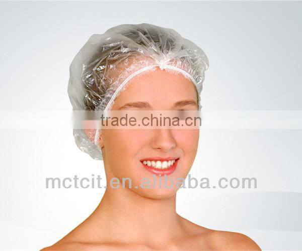 Eco-friendly pe disposable shower cap for hotel use