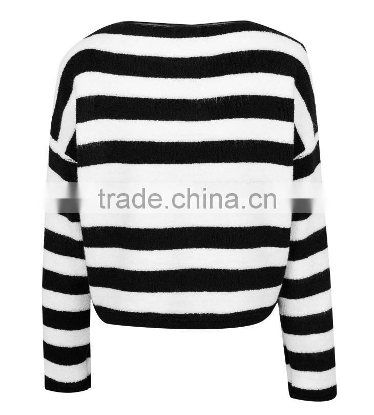 women fashion elegant striped knitwear latest design