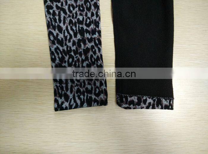 USA Sexy legging ladies Fleece lined jacquard leopard pattern leggings