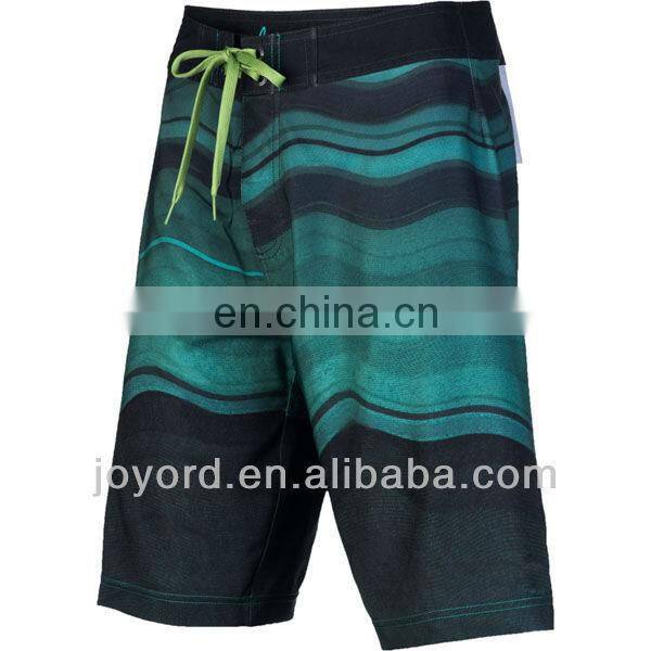 Wholesale custom printed swimwear 4 way stretch blank fishing shorts