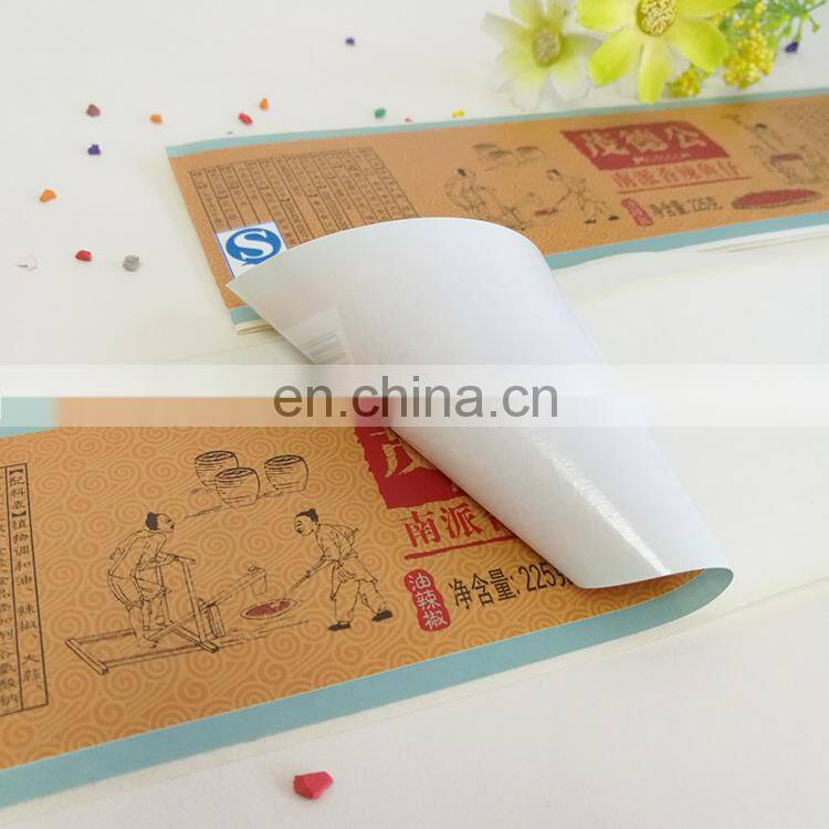 cheap factory price customized Printed Resealable Waterproof Food Vinyl Custom Sticker for sauce bottle