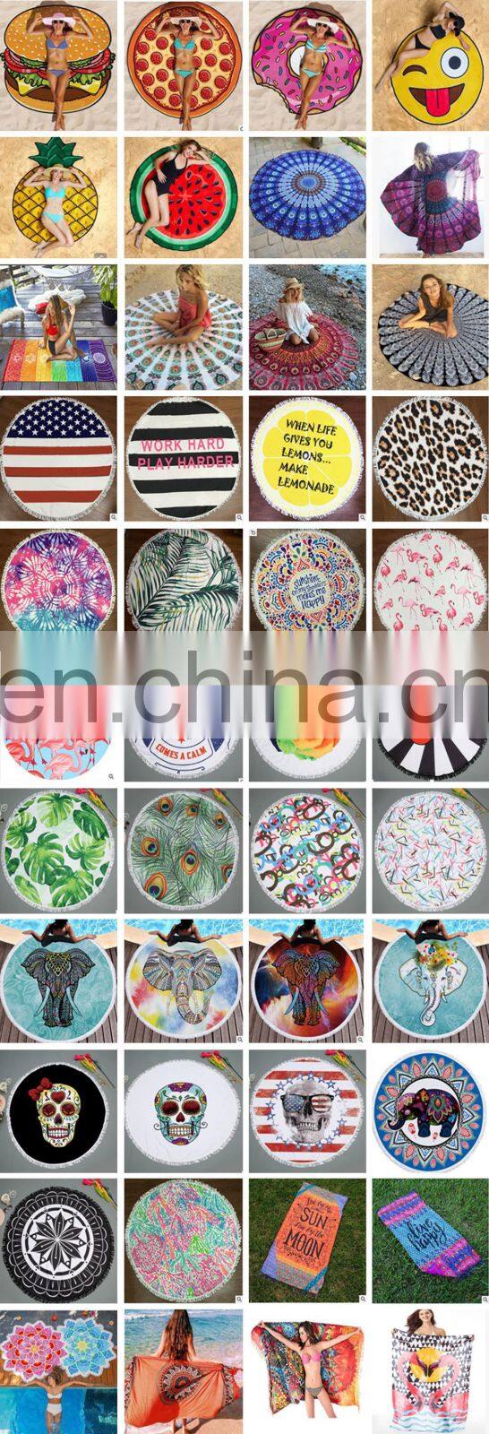 2017 New Printed Beach Towel Tablecloth