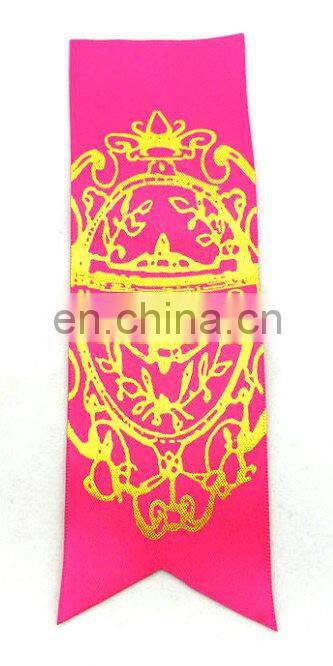 wholesale garment woven label / tag / customized clothing satin / silk printing labels silk screen care label