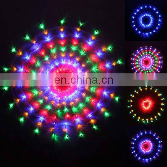 160LEDS Spider Web String RGB LED Fairy String Light Festival Party Layout Net Light