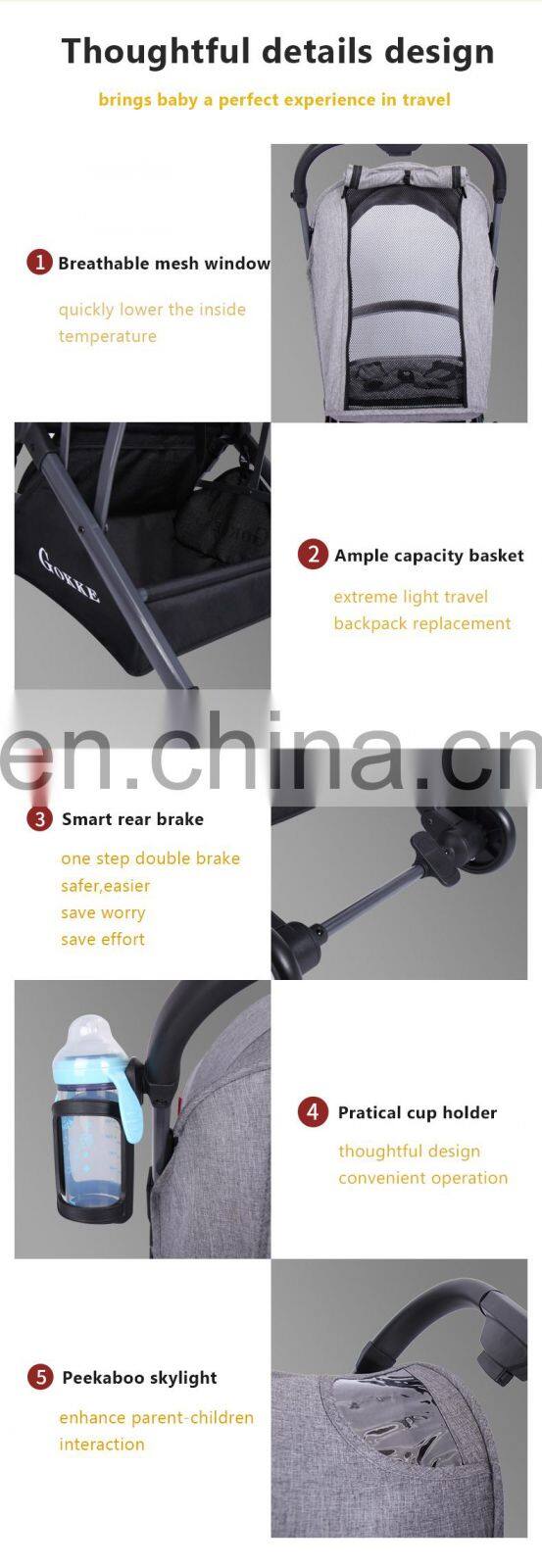 Aluminum Structure Extra Lightweight Compact Folding Stroller Baby Luxury