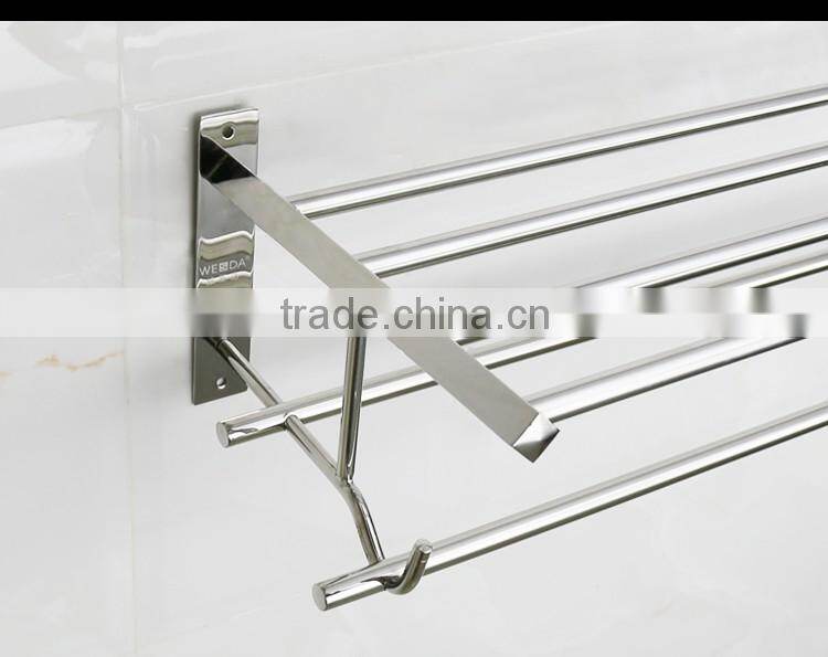 WESDA Houseware good quality stainless steel and glass bathroom shelf