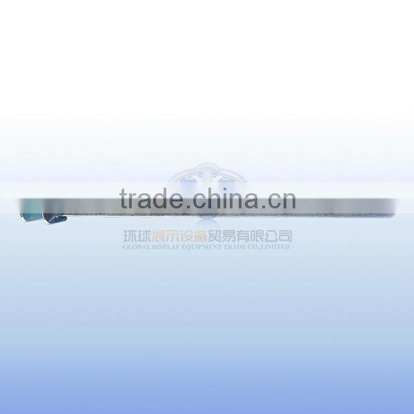 Chrome metal straight retail hooks display for rectangular tube