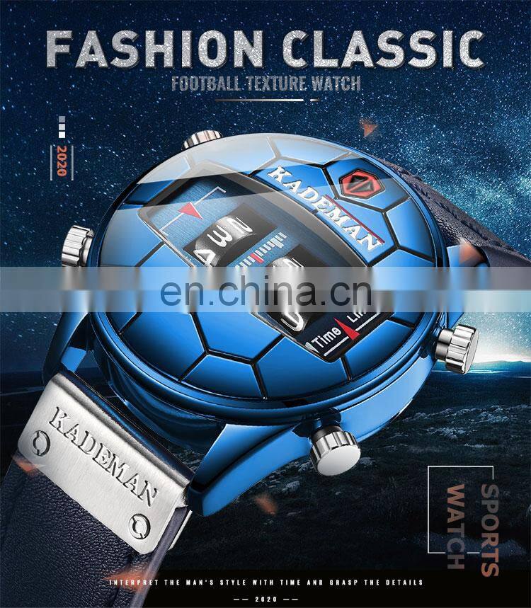 Kademan 9099 New Dual Display Wristwatch Waterproof Time Chrono Functional Watches Men Classic