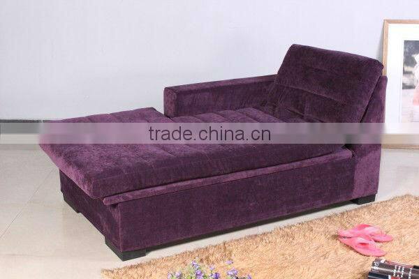 Purple Fabric Lady Sofa with Storage