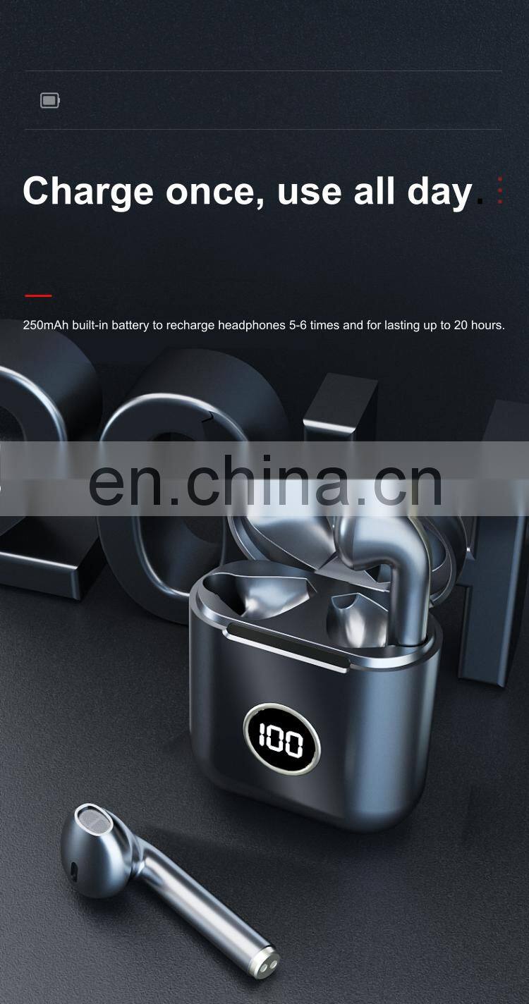 Hands free Earpiece True Auriculares Stereo LED power display BT 5.0 wireless earphone tws earbuds wireless 2021