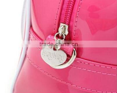 Smooth leather bright PU handbag