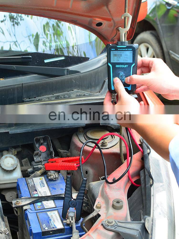 Allosun EM575 Digital Battery Analyzer 12/24V 2000 CCA Digital Automotive Battery Tester/Cranking/Charging system test