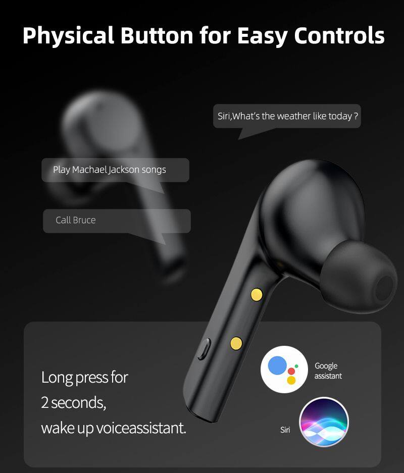 OEM True Wireless Stereo Earphone & Headphone BT 5.0 Gaming HD Sounds Earbuds Long Battery Hours