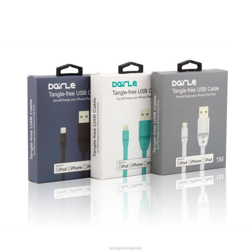 Premium flat noodle mfi lightn ing cable fast charging data usb charger for Apple iPhone 7/7plus/8/8plus