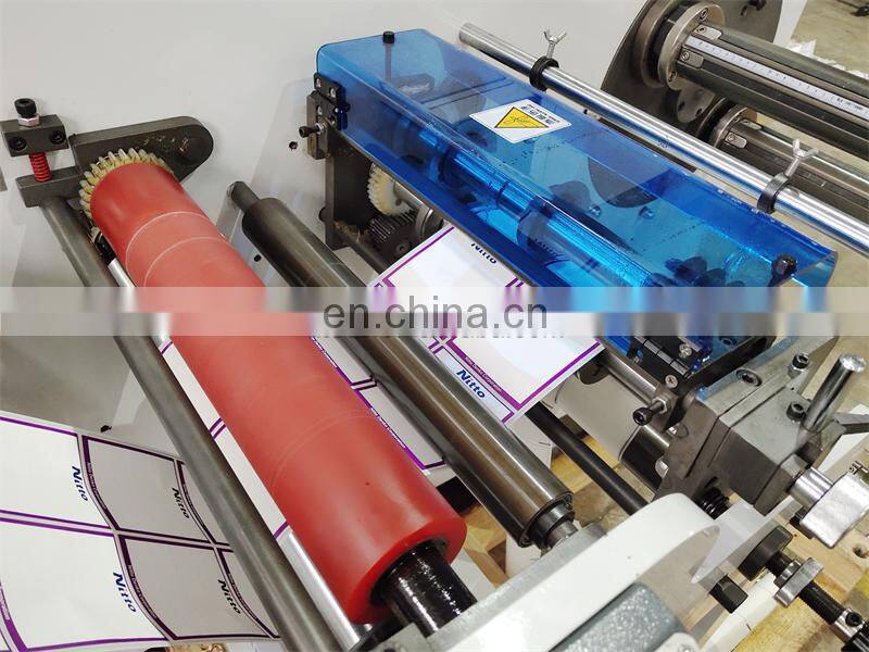 UTS320H High Speed narrow web Automatic Medicine Wine Label Cutting Machine, blank barcode sticker slitter rewinder
