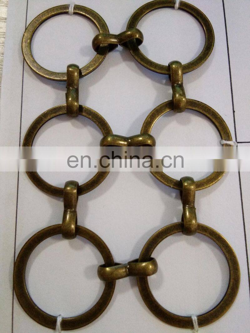 Stainless Steel Decorative Metal Chain Braid Ring Mesh