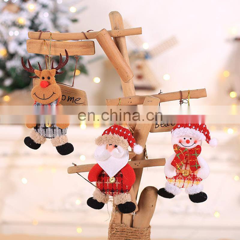 2022 Happy New Year Christmas Ornaments 2022 Xmas Gift Santa Claus Snowman Tree Pendant Doll Hang Decorations for Home