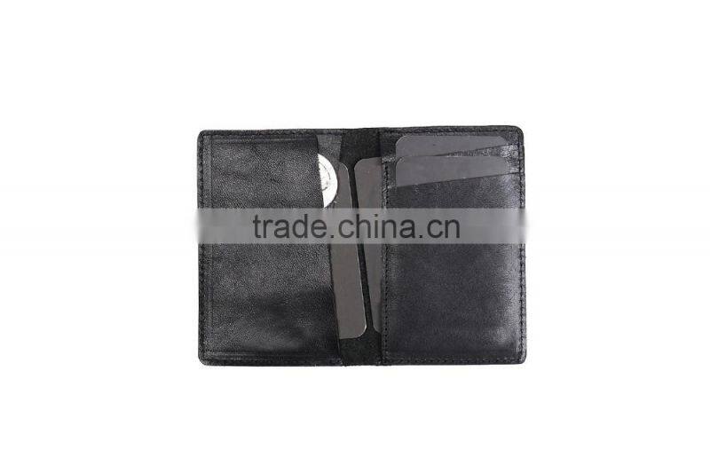 Stylish Italian vegetable tanned leather coin purse with card slot travel wallet for mem