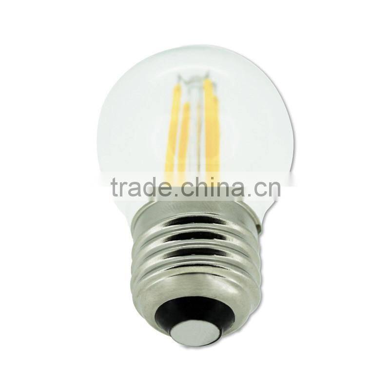E27 4w G45 LED Filament Bulb Warm White 360degree Lighting Clear Glass