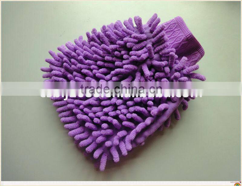 2014 New Design Microfiber Chenille Glove Car Cleaning Glove