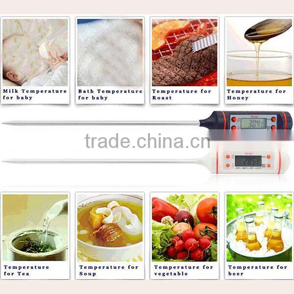 Supply waterproof digital thermometer with probe BBQ Thermometer for Cooking