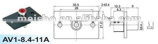 Mini female 12v to 220v single audio converter jack
