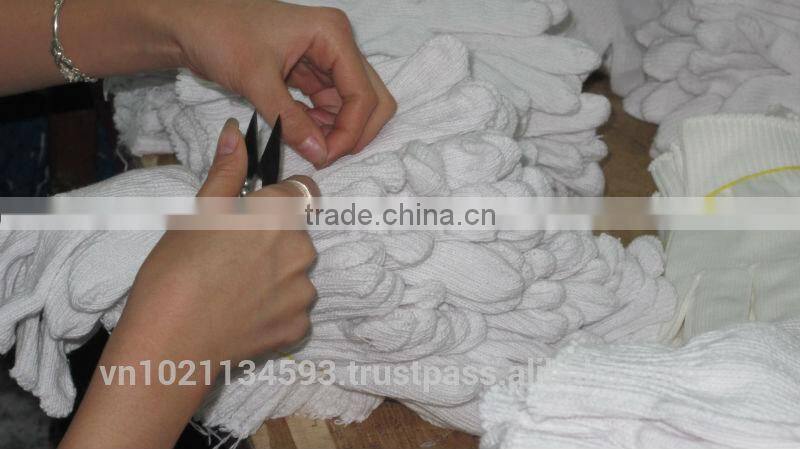 Knitted polycotton cotton industrial gloves working gloves garden gloves