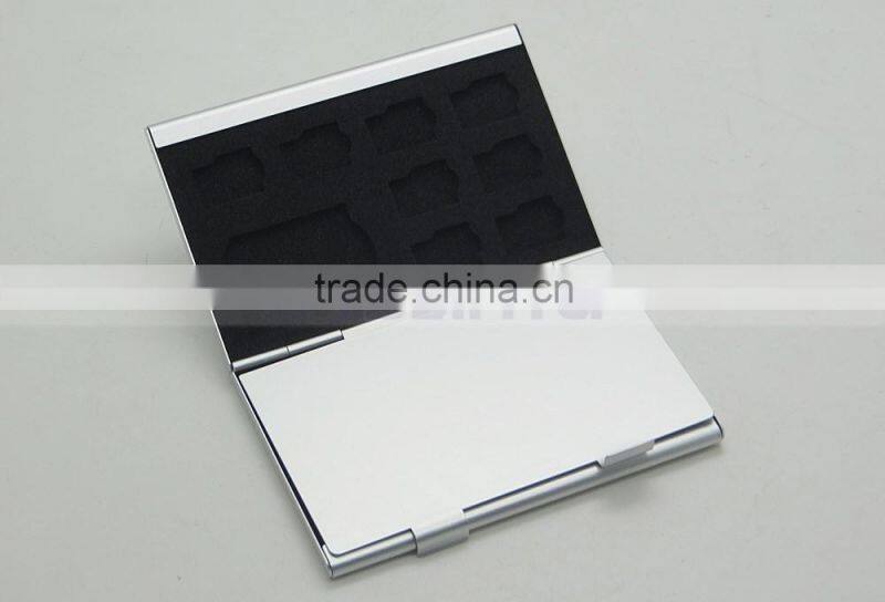 Aluminum Memory Card Case for MicroSD Card SD SDHC CARD 16TF+2SD
