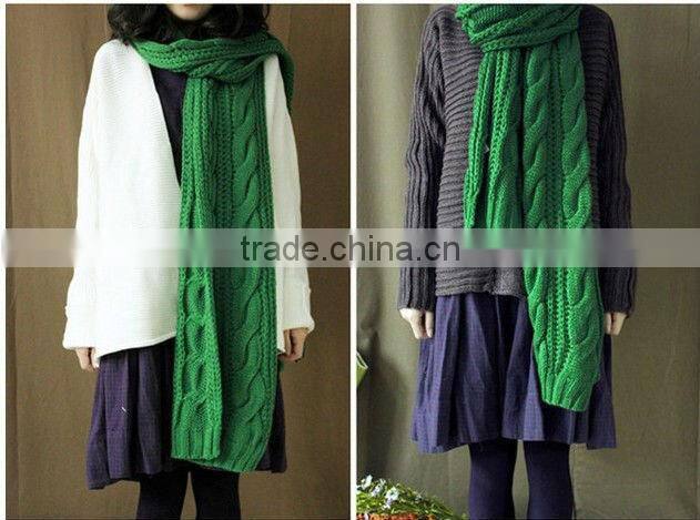 Fashion Wool Knitted Lady Winter Scarf