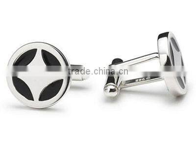 round shape metal zinc alloy cufflink