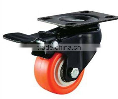 1.5 inch PU material heavy duty galvanized caster