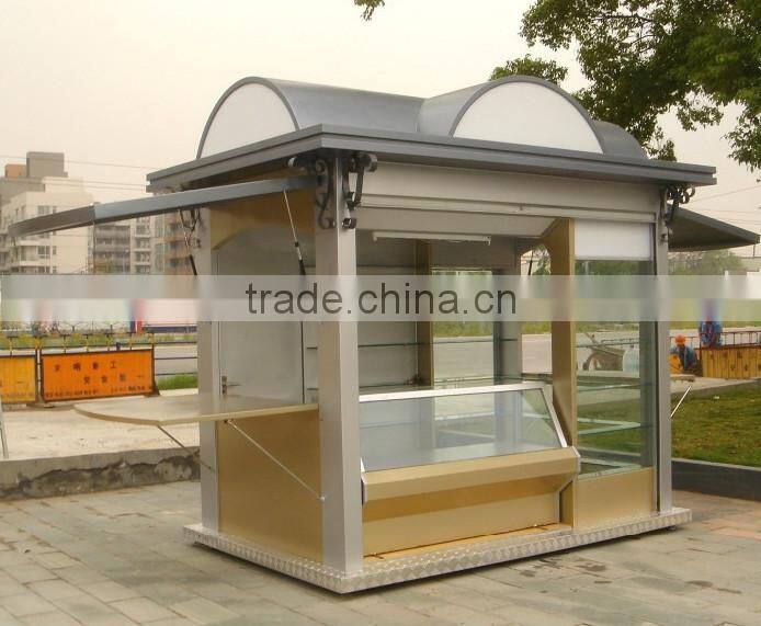 Low cost of CE approved food street kiosk for sale, retail kiosk design, outdoor coffee kiosk design