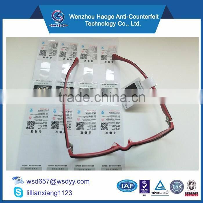 Eyeglasses label ,price tag