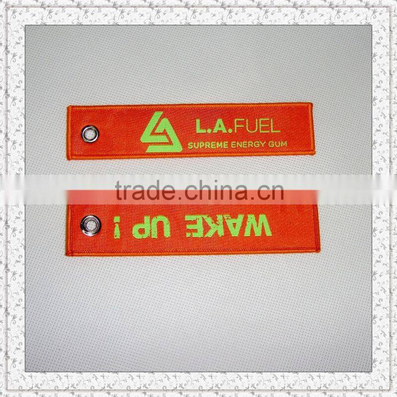 Woven key ring with eyelet