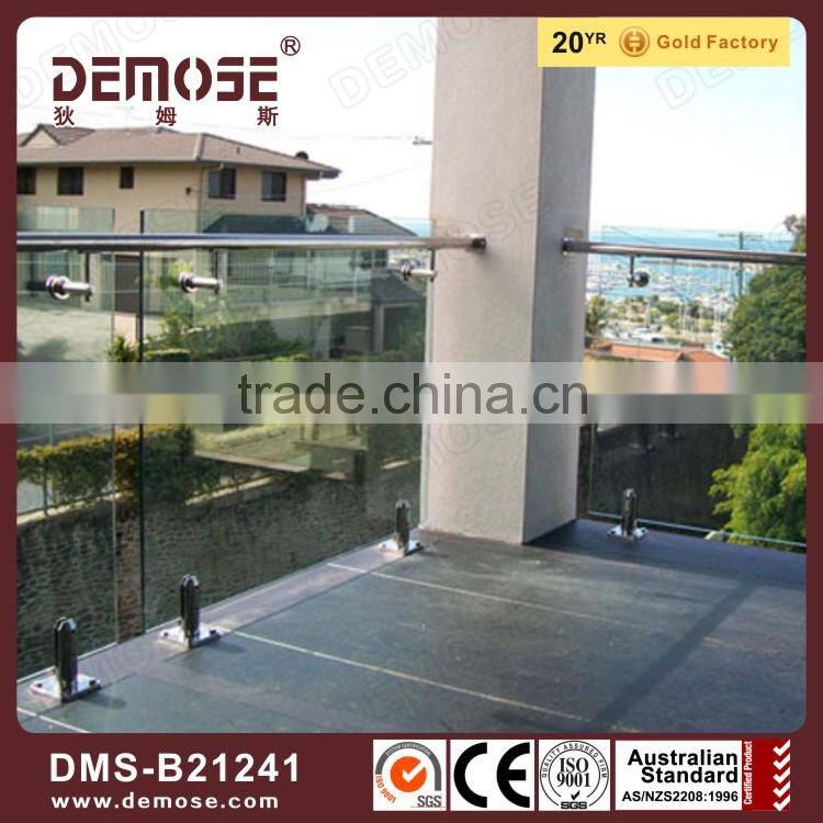 acid etched glass railings/glass railing clamp